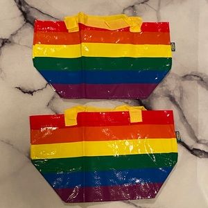 IKEA Lot of 2 Rainbow STORSTOMMA Bags (2)